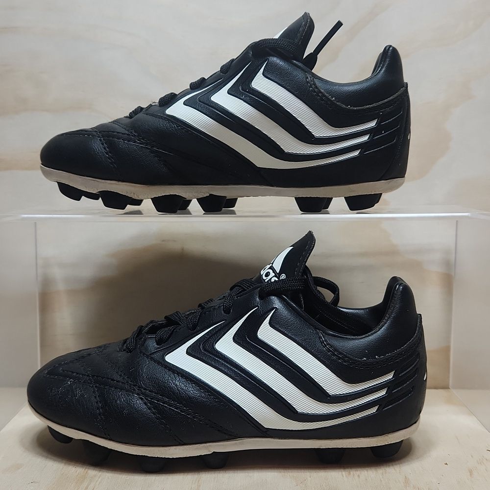 Adidas Hard Ground Kids 12 Black White Soccer Baseball Softball Cleats 12K Shoes